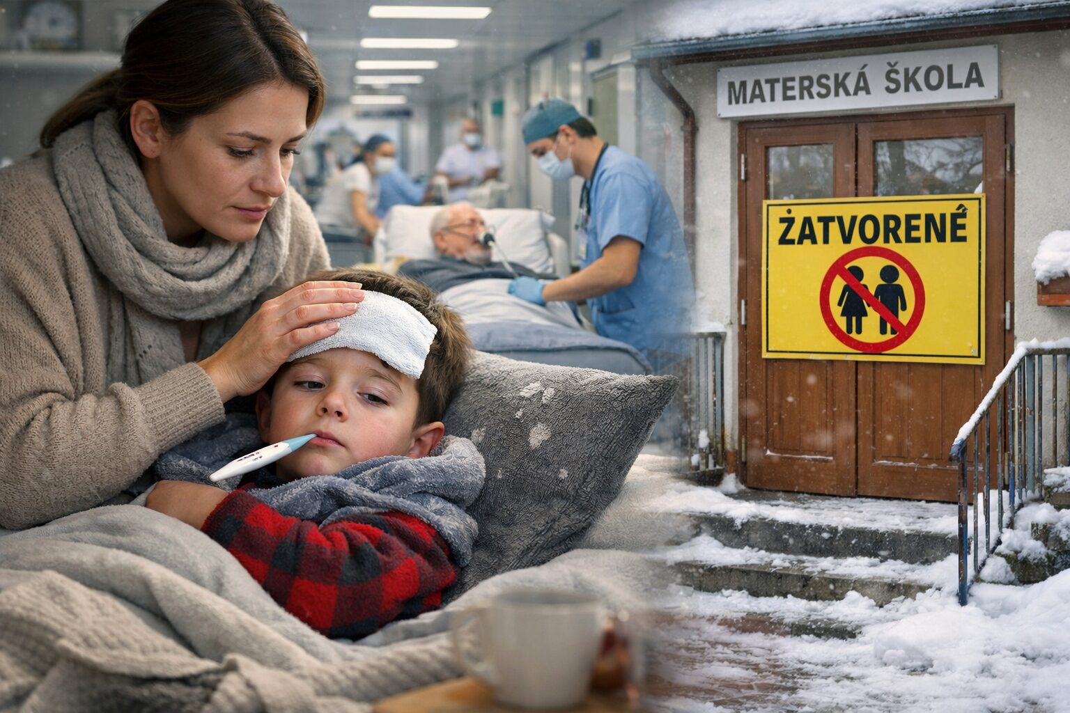Chrípka a respiračné ochorenia v kraji silnejú. Najviac choré sú malé deti, pribúdajú zatvorené školy