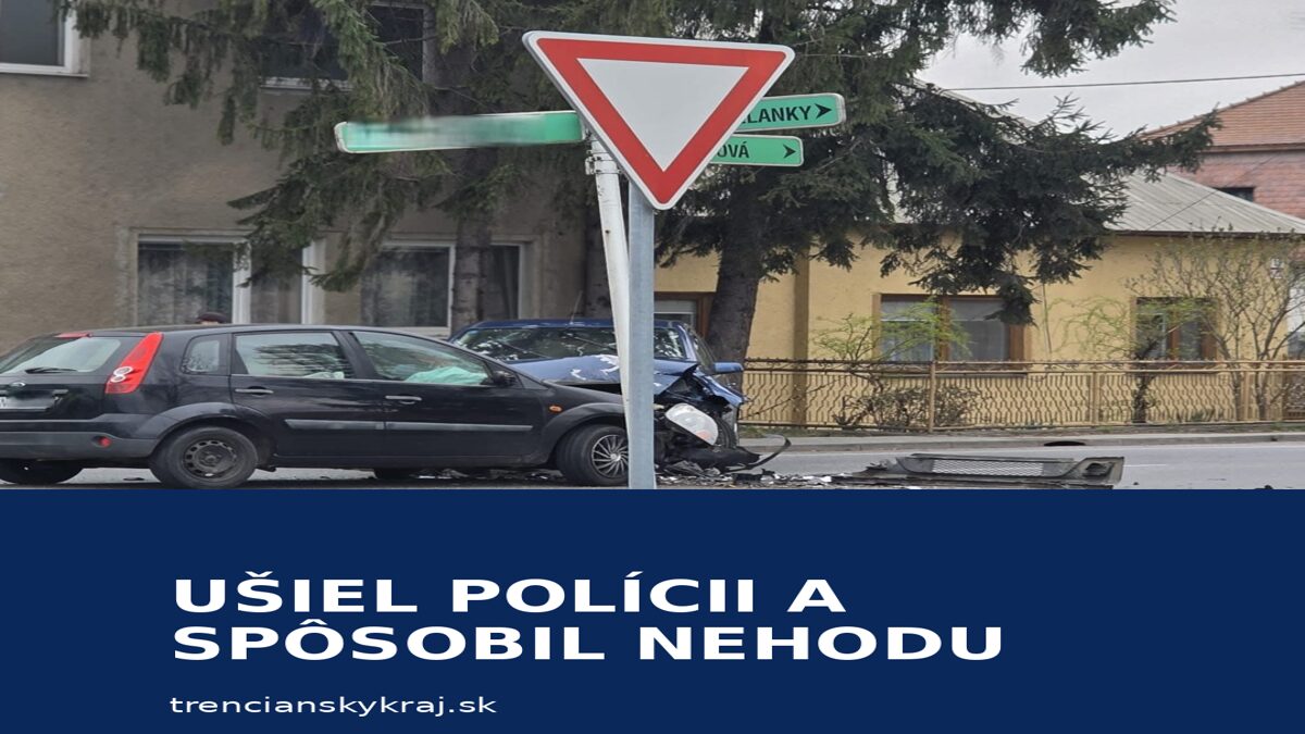 Ignoroval políciu, ušiel a po naháňačke havaroval. V Partizánskom riešia 30-ročného vodiča