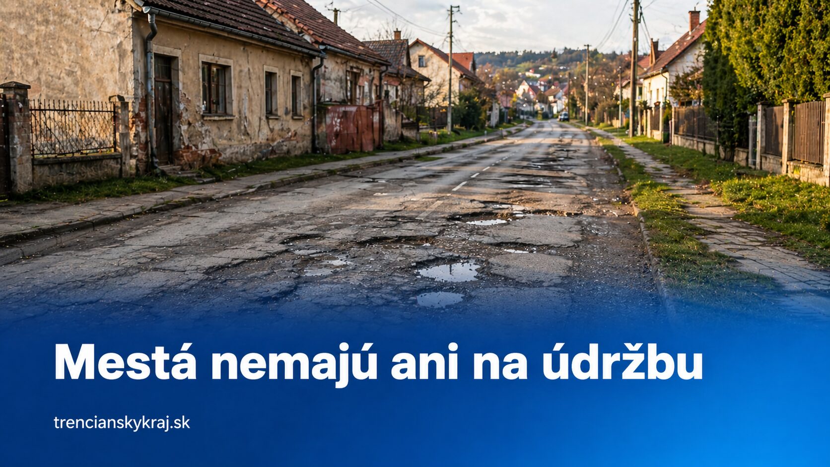 Mestá nemajú ani na základnú údržbu. Rozdiely so zahraničím bijú do očí