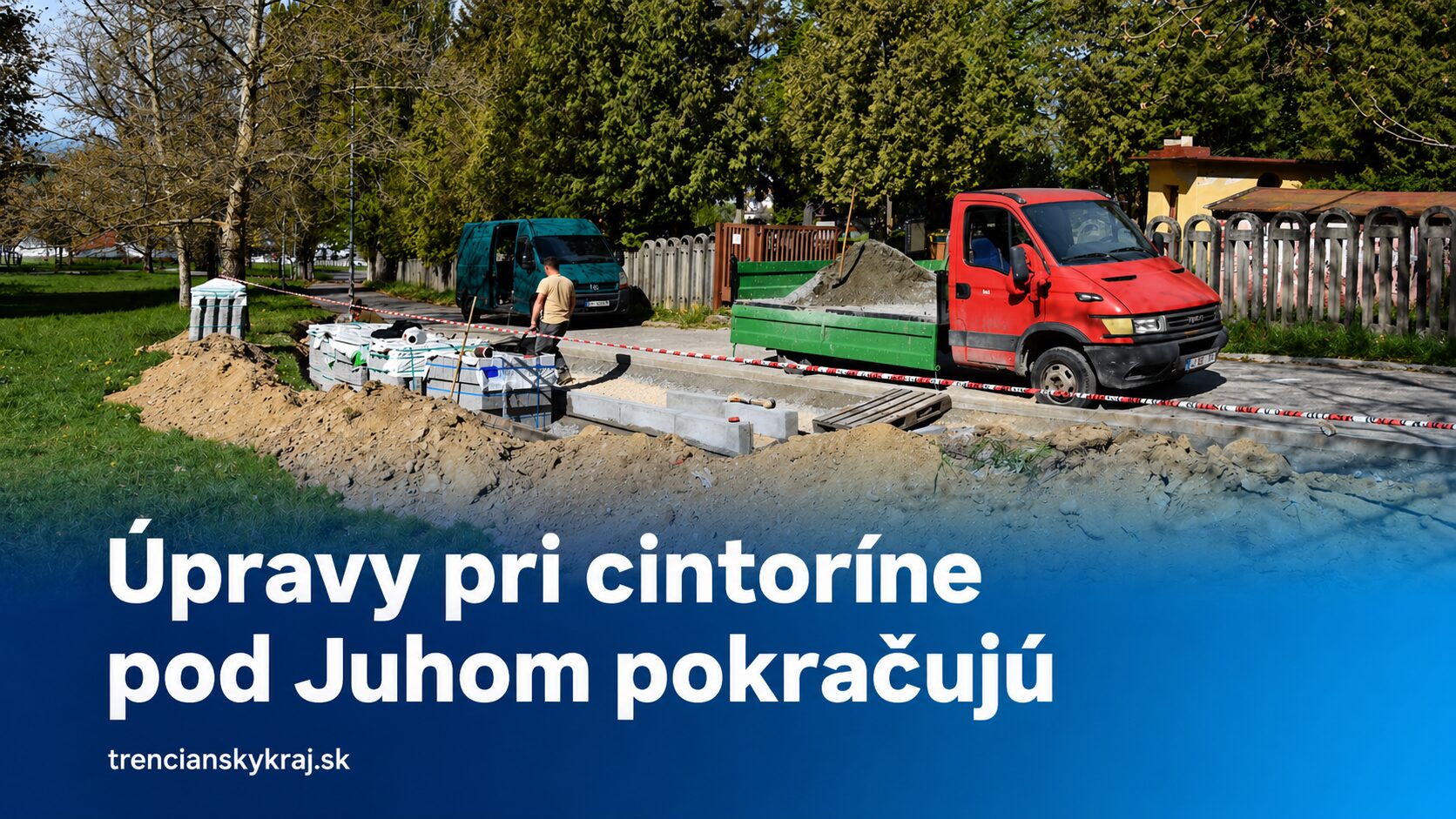Zmena pri bočnom vstupe na cintorín pod Juhom: pribudne zeleň, lavičky aj nová spevnená plocha
