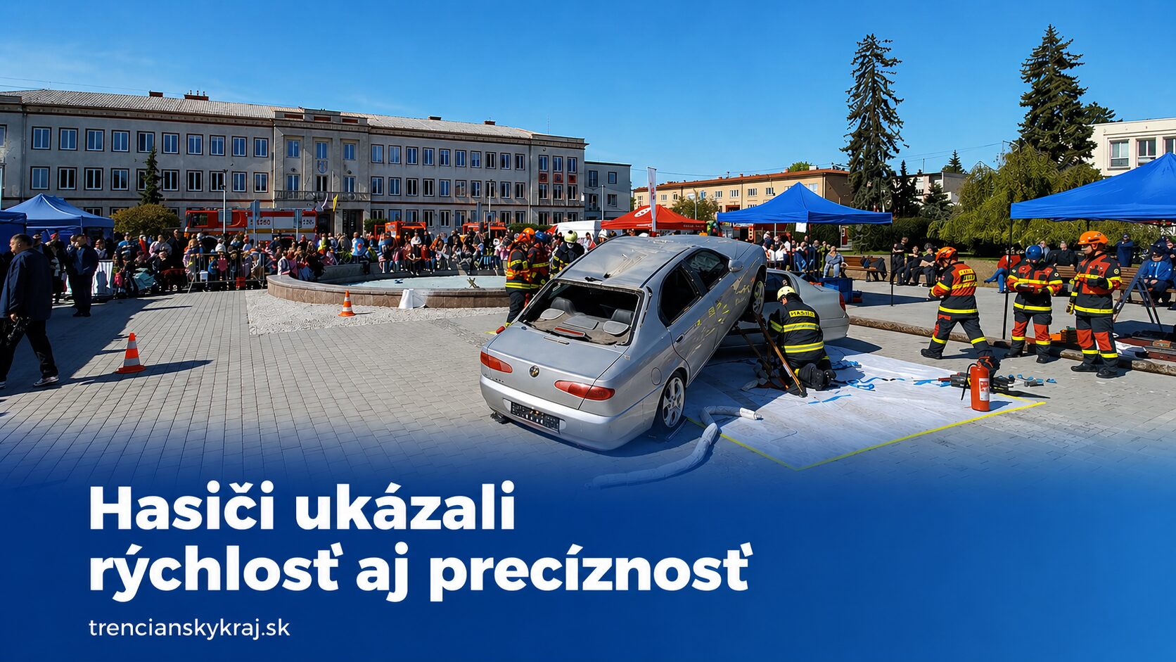Hasiči si v Partizánskom preverili náročné zásahy pri dopravných nehodách. Najlepší boli z Nového Mesta nad Váhom