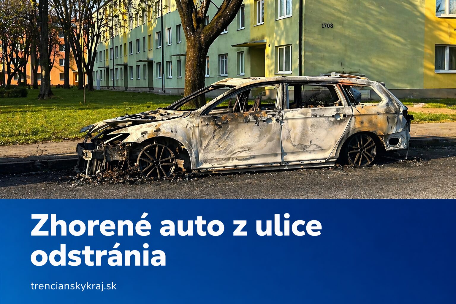 Zhorené auto odtiahnu