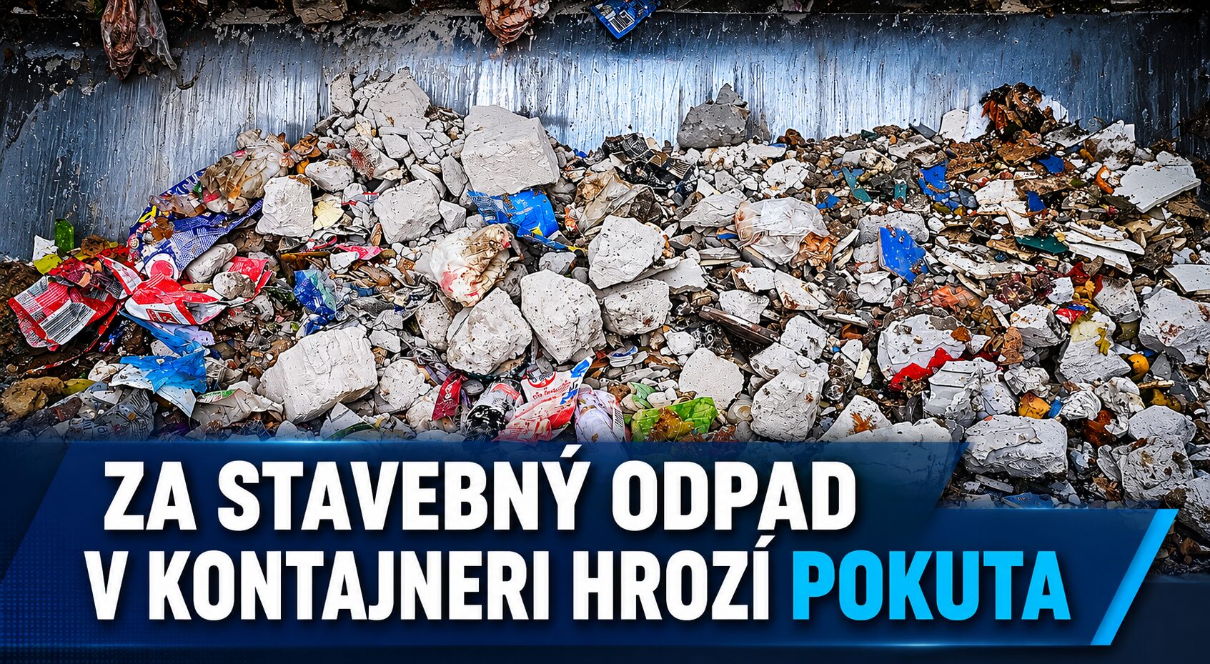 Za stavebný odpad v kontajneri hrozí vysoká pokuta. Mesto upozorňuje na opakujúci sa problém