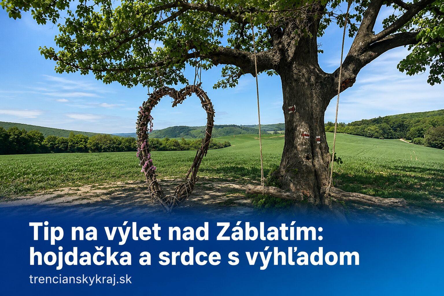 Hojdačka nad Trenčínom láka na výlet pešo aj na bicykli