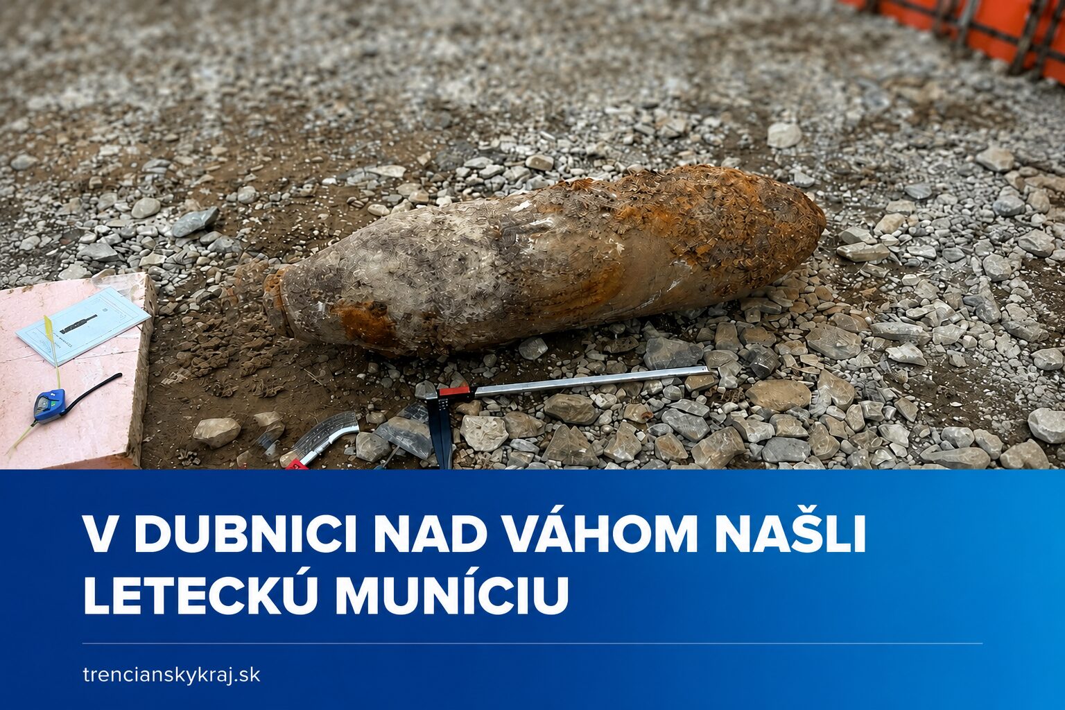 V Dubnici nad Váhom našli leteckú muníciu z druhej svetovej vojny, prebieha evakuácia