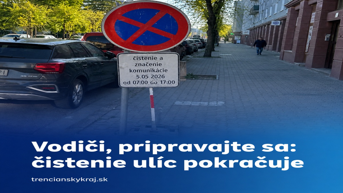V Trenčíne pokračuje čistenie ulíc: vodiči musia preparkovať
