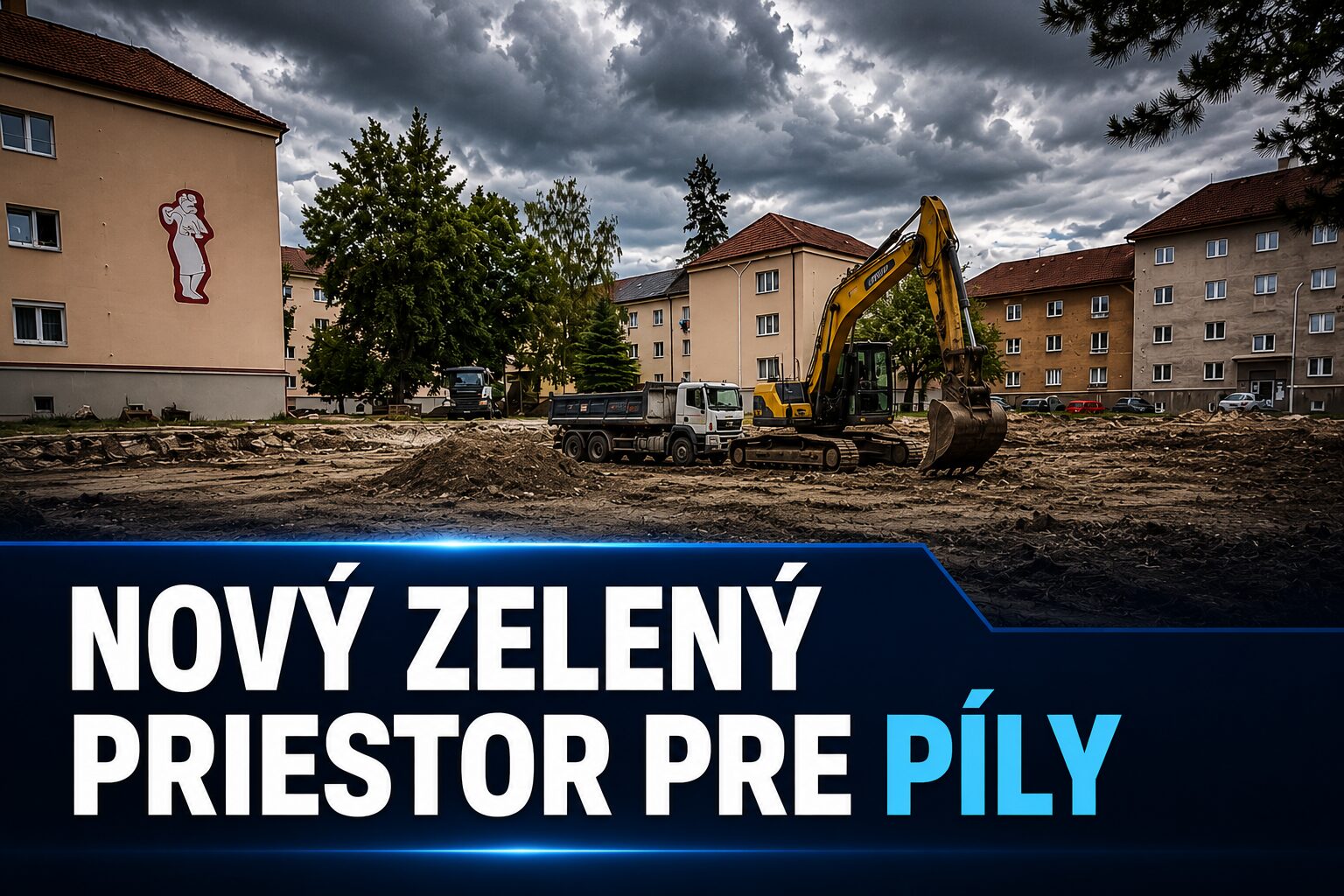 Na sídlisku Píly vzniká nový zelený priestor. Revitalizácia vnútrobloku na Baníckej ulici pokračuje