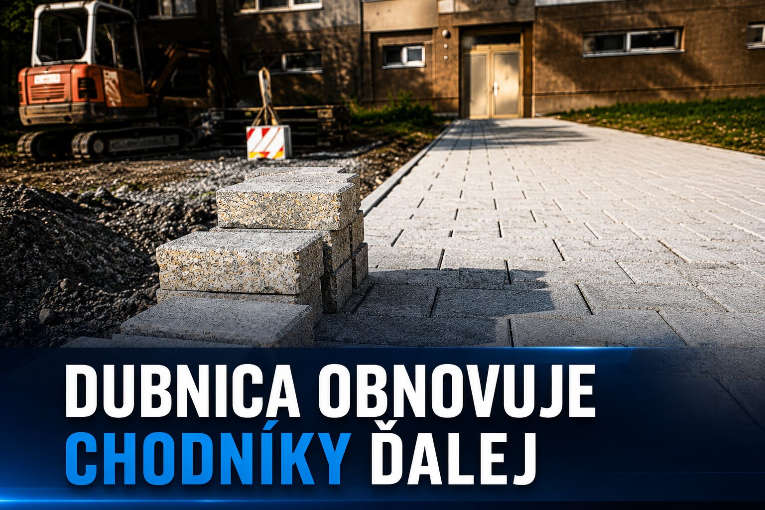 V Dubnici už zrekonštruovali takmer 10 kilometrov chodníkov. Opravy pokračujú na Ulici obrancov mieru
