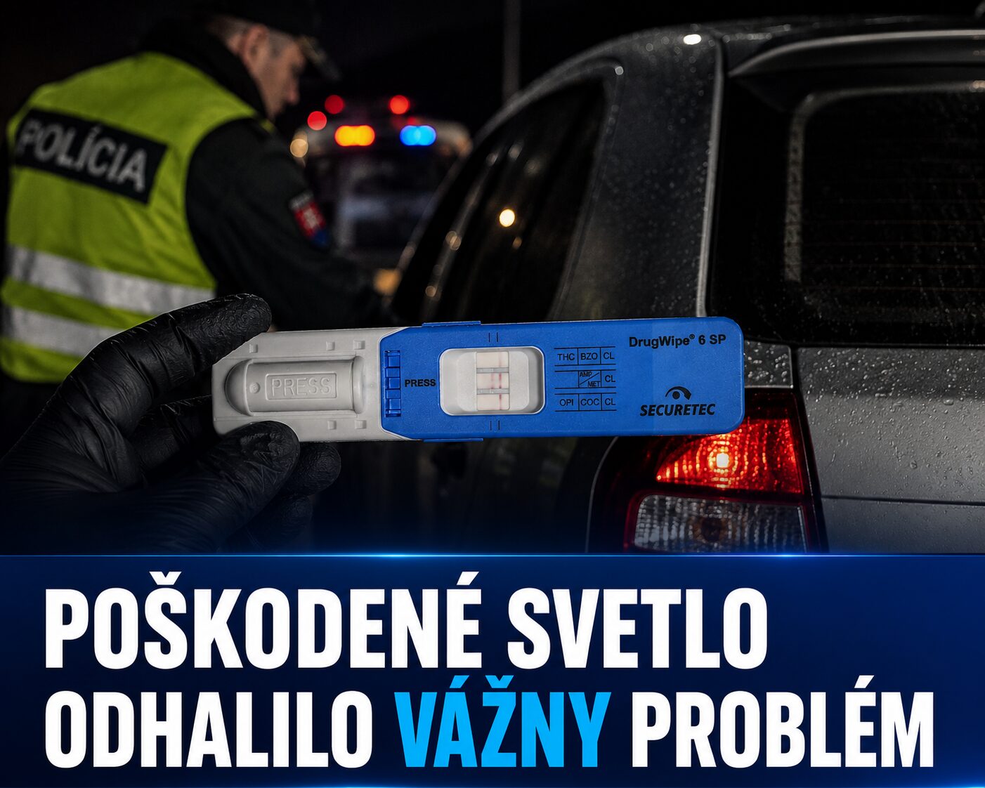 Poškodené svetlo priviedlo policajtov k vodičovi pod vplyvom drog