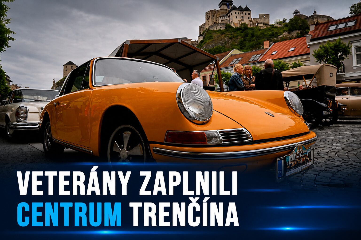 Mierové námestie zaplnili historické automobily. Veterány prilákali množstvo návštevníkov