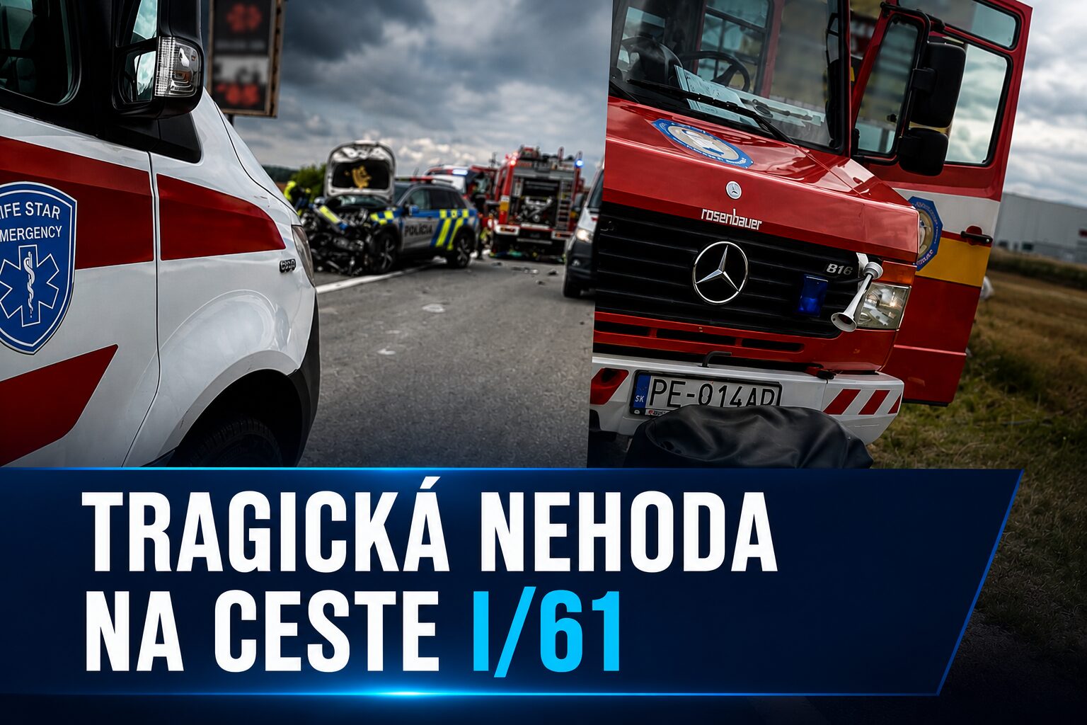 TRAGÉDIA NA CESTE I/61: Pri nehode zahynul 78-ročný vodič