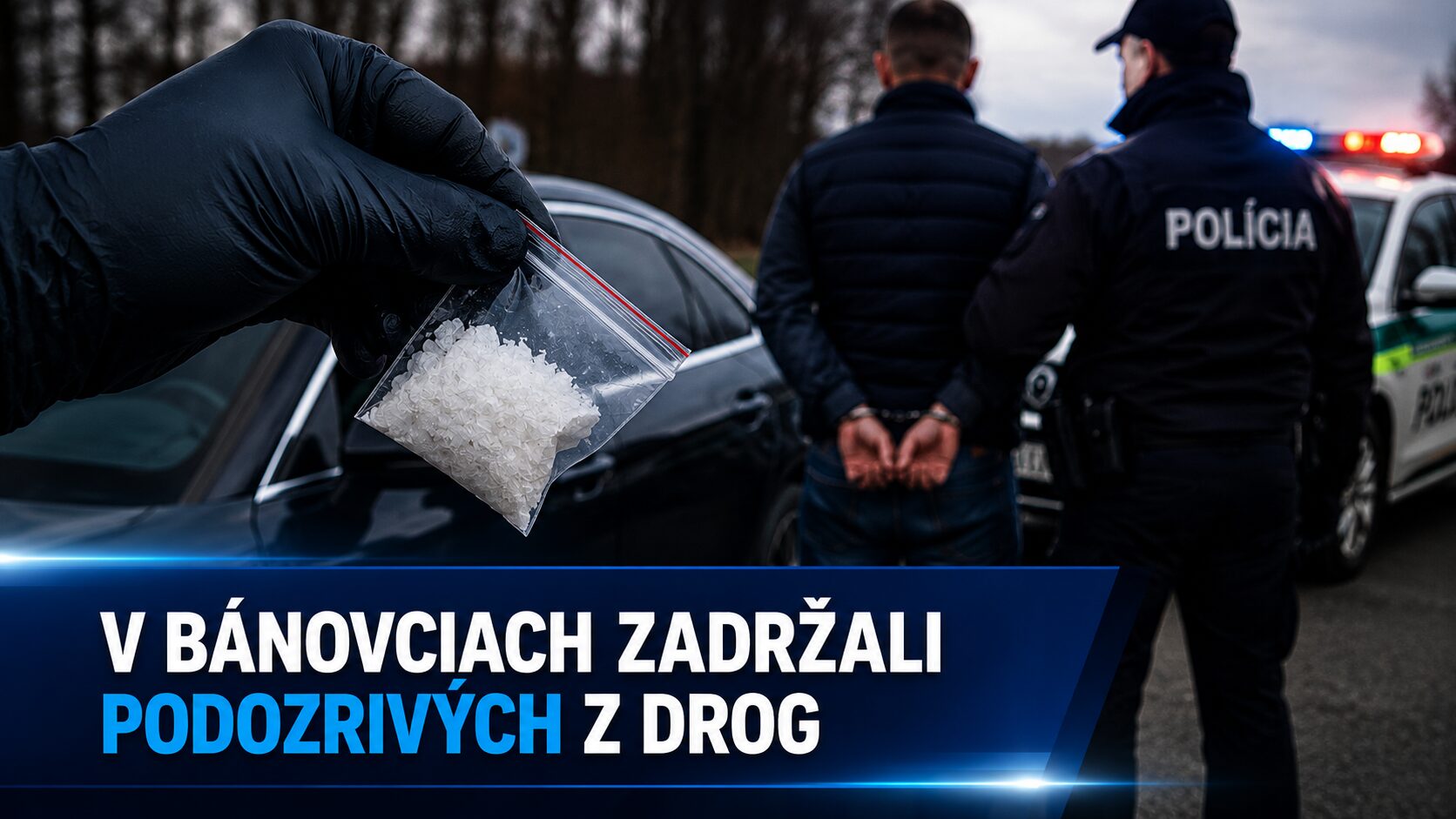 V Bánovciach nad Bebravou zadržali dvojicu podozrivú z distribúcie drog. Policajti ich zastavili pri Brezolupoch