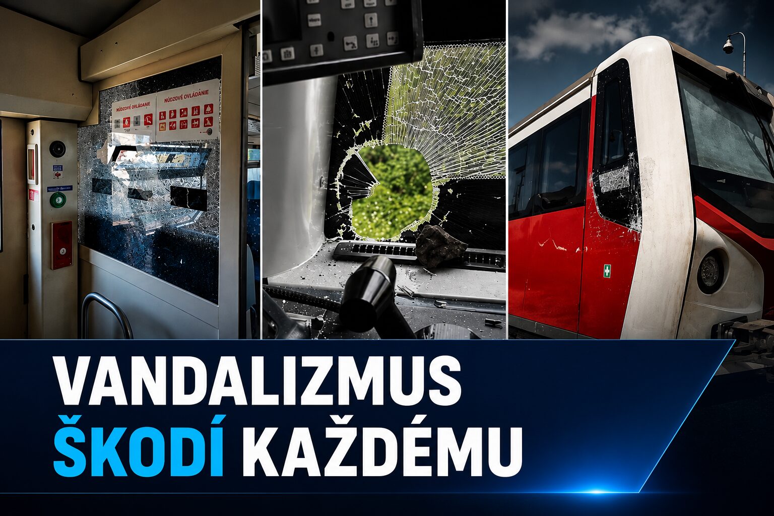 Vandalizmus na železnici spôsobuje škody aj meškania. ZSSK posilňuje kontroly a ochranu vlakov