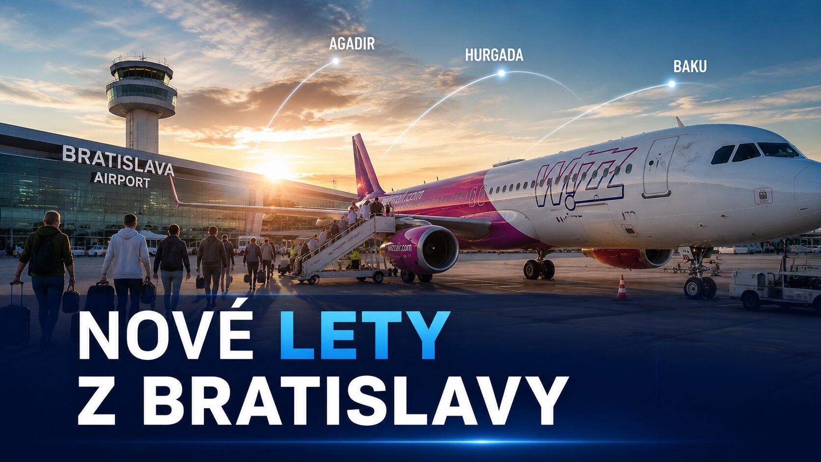 Z Letiska Bratislava pribudnú tri nové letecké linky. Cestujúci sa dostanú do Maroka, Egypta aj Azerbajdžanu