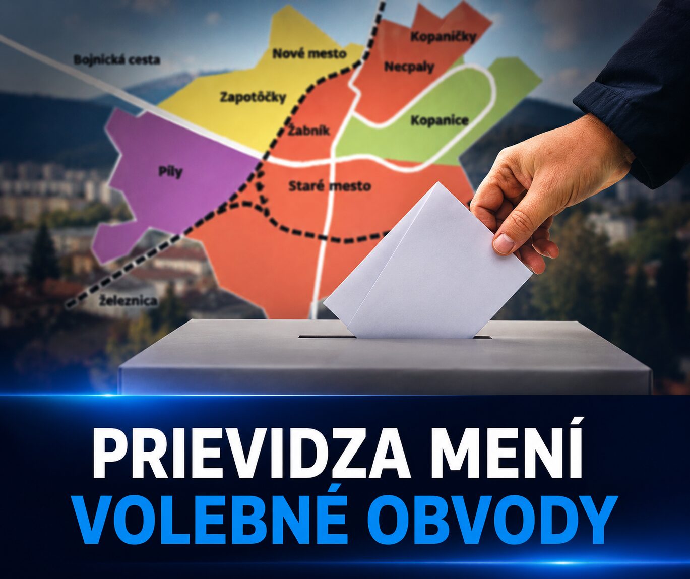 Prievidza mení volebné obvody. V komunálnych voľbách 2026 bude menej poslancov