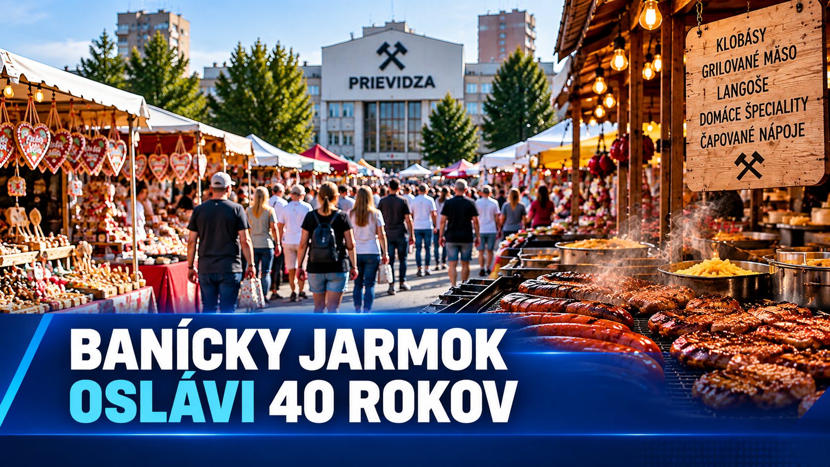 Banícky jarmok oslávi 40 rokov dvojmetrovou tortou. Čo dobré ponúkne Prievidza?