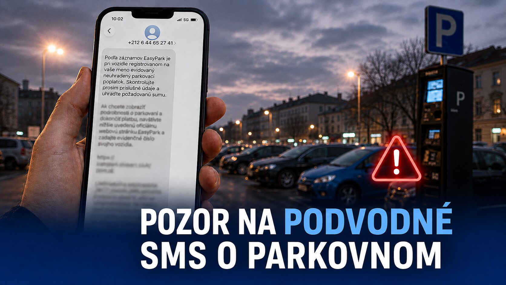 Pozor na podvodné SMS o neuhradenom parkovnom. Mesto Trenčín varuje pred odkazmi