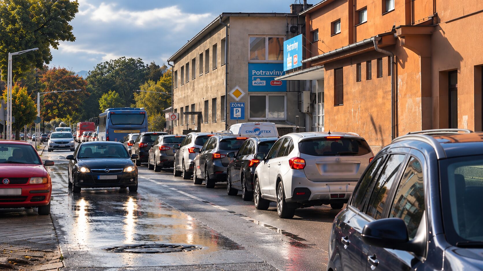 Trenčín v dopravnej špičke: Rozsiahle kolóny, komplikovaný je prejazd cez mosty aj okolo železničnej stanice