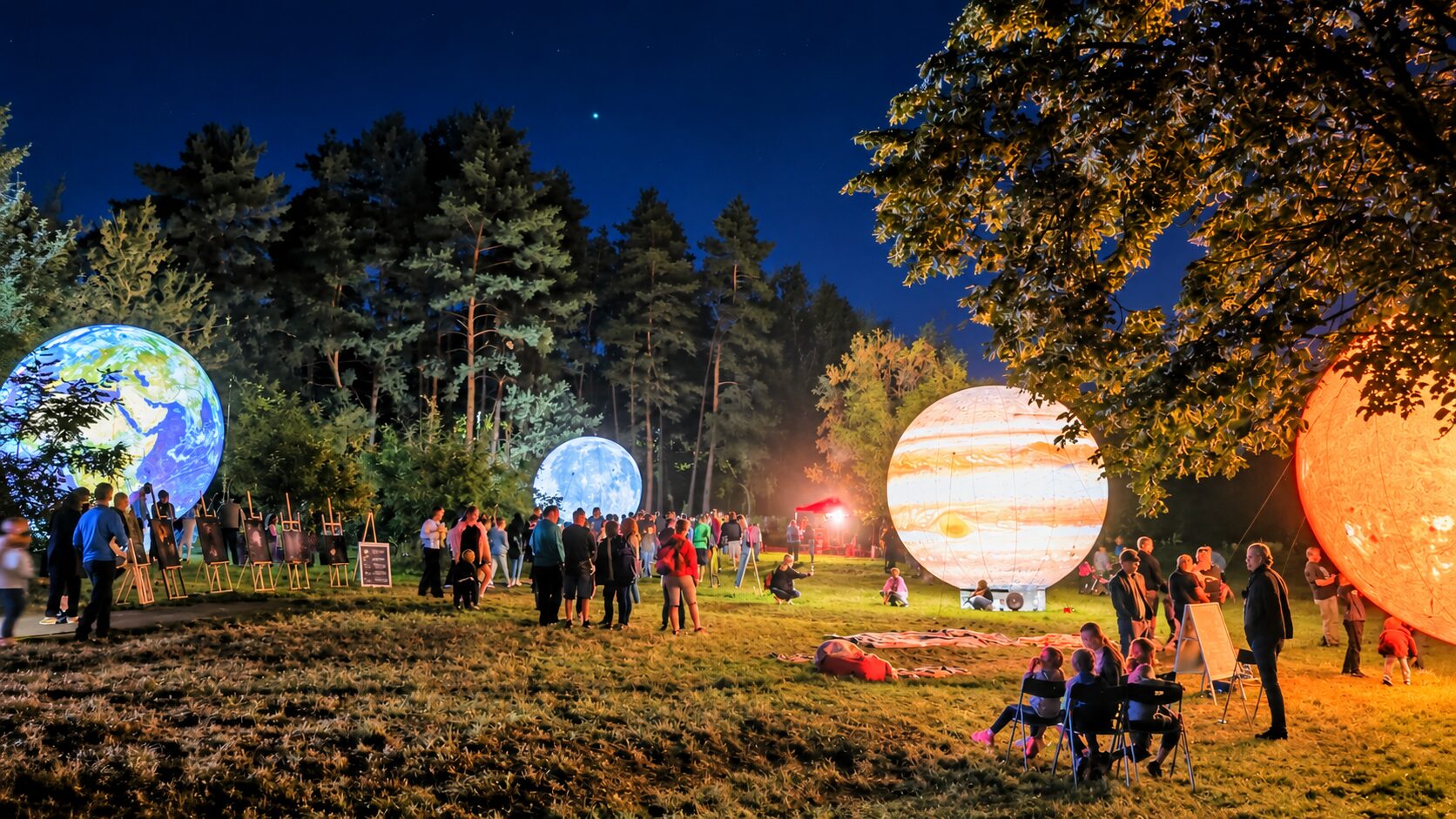 Hviezdna Prievidza prilákala školákov aj verejnosť. Park Skotňa sa na jeden deň zmenil na vesmír