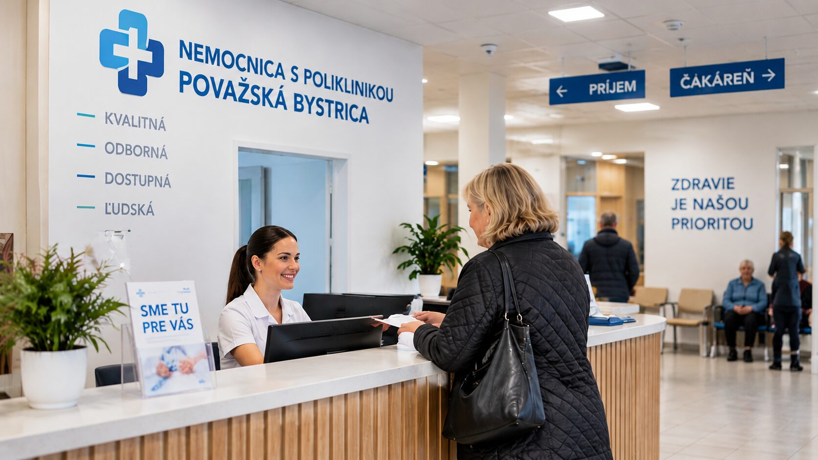 Nemocnica v Považskej Bystrici otvorila centrálnu recepciu. Pacientom má zjednodušiť objednávanie