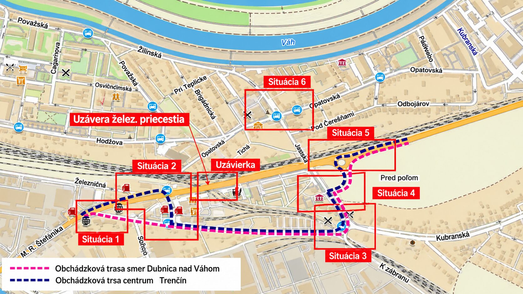Dôležitá dopravná informácia pre Trenčín: Cestu I/61 pri Bille úplne uzavrú na štyri dni. Pozrite si obchádzkové trasy